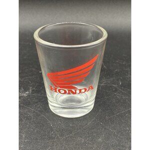 Red Honda Motorcycles Wing Logo Shot Glass Vintage